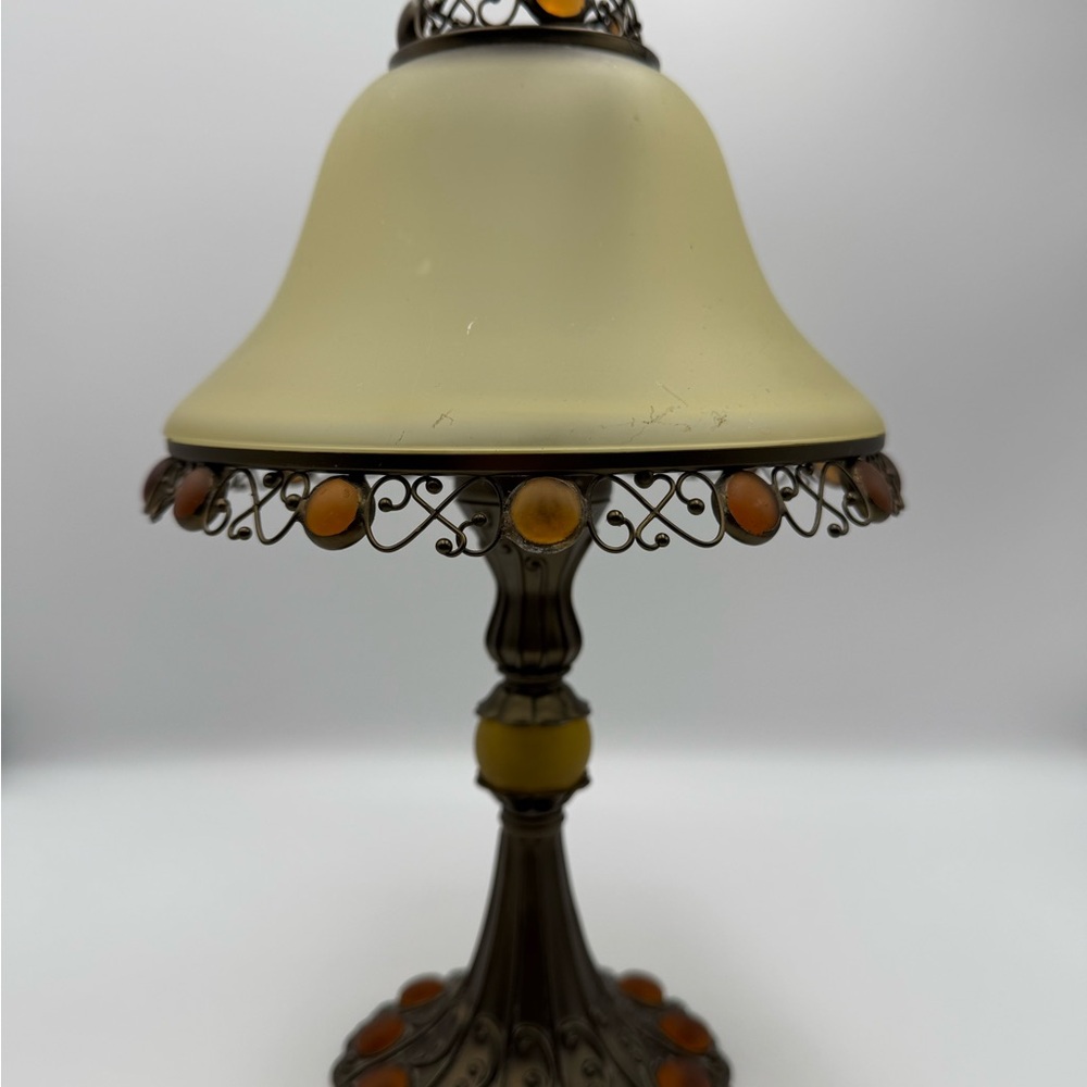 Elegant Cream and Brown Table Lamp